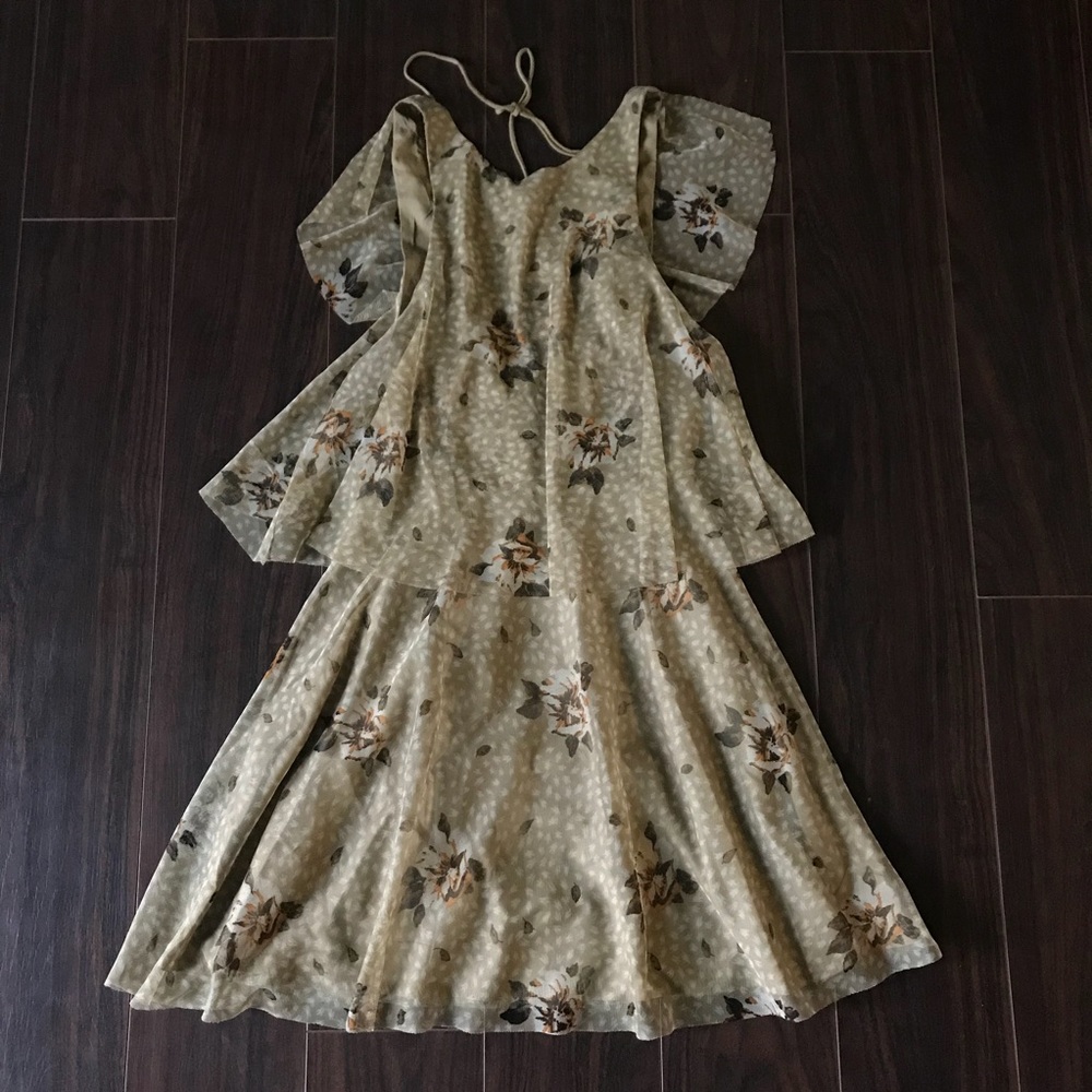 UO Kimchi Blue Mickey Floral Dress